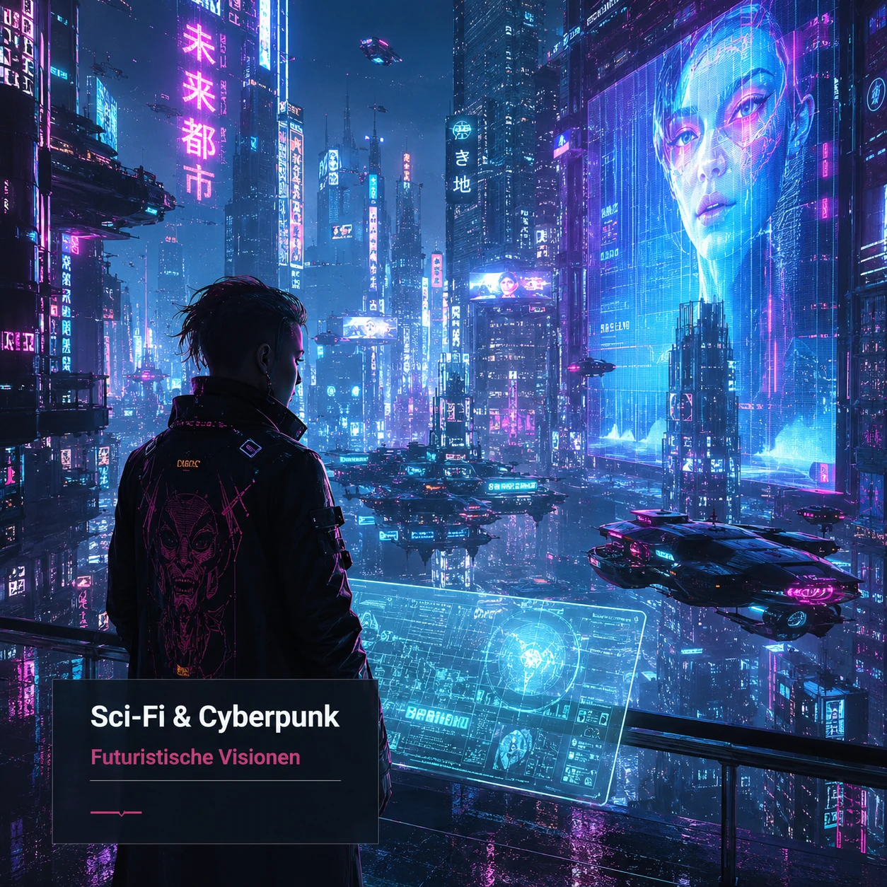 Cyberpunk-Nachtstadt