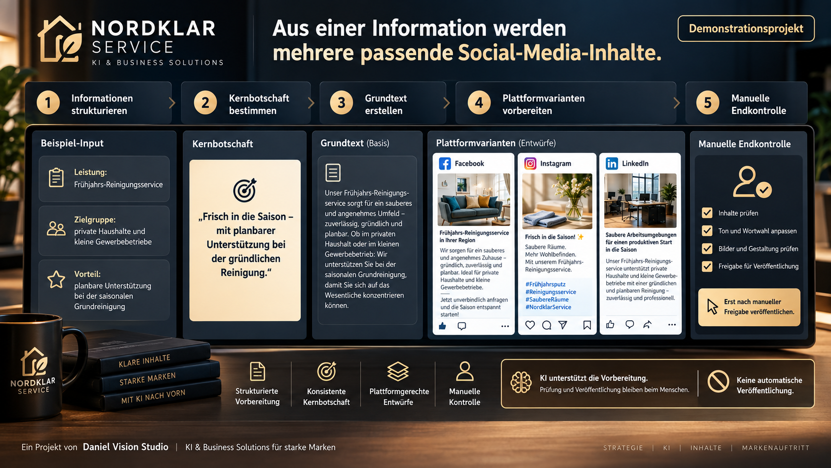 Nordklar Service – Social-Content-Workflow – Demonstrationsprojekt