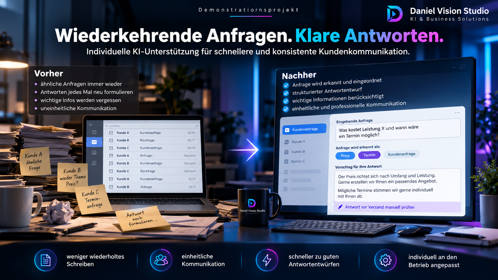 Wiederkehrende Anfragen. Klare Antworten. – Demonstrationsprojekt
